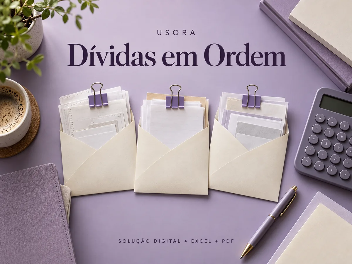 Capa ilustrativa de Dívidas em Ordem — solução digital para download